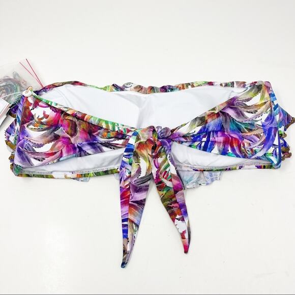 Pilyq Sequin Ruffle Bandeau Bikini Top In Lanai NWT - Picture 6 of 9